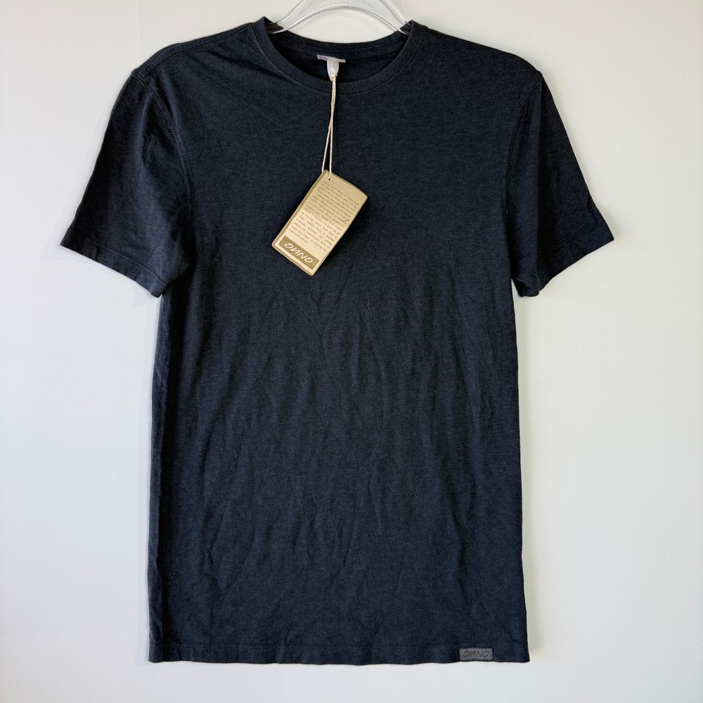 ONNO Bamboo T-Shirt Mens XS Charcoal Gray New Sustainable Short Sleeve Tee